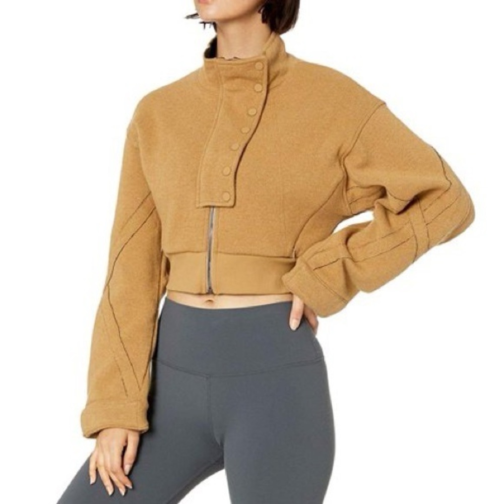 Alo Yoga, Brown Strut Cropped Jacket, Sz M